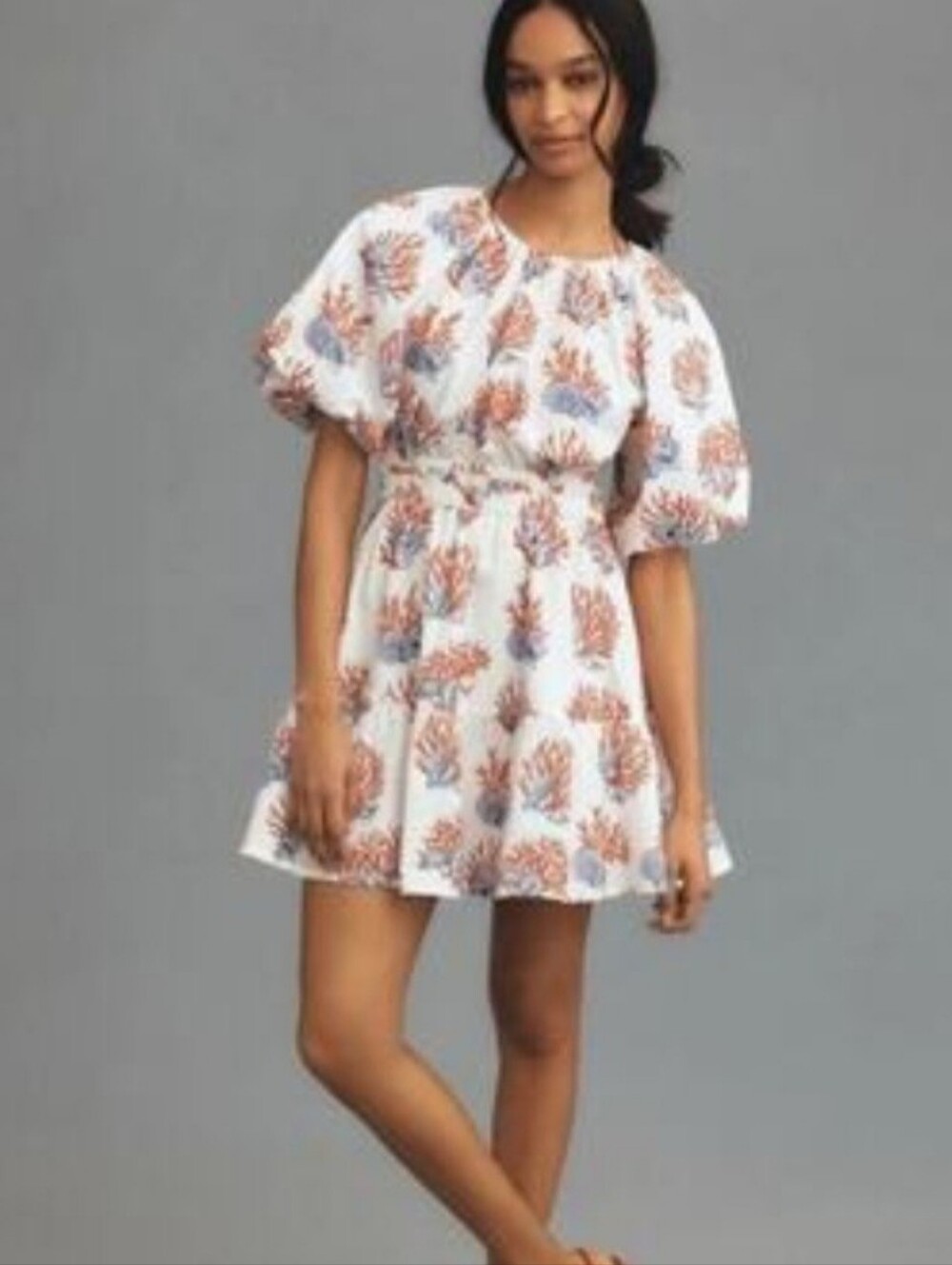 By Anthropologie Short-Sleeve Printed Mini Dress Size Small NWT